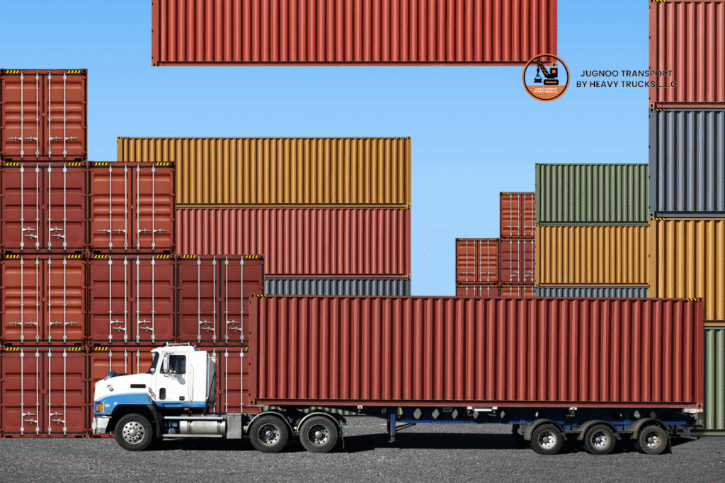 truck carrying goods
