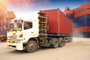truck carrying goods